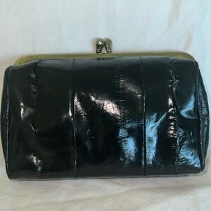 Eel Skin Leather Cosmetic Purse Vintage